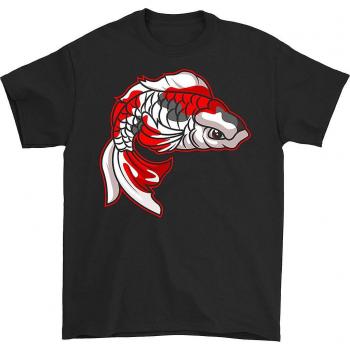 Chemise XXL Poisson Koï Furieux Noir