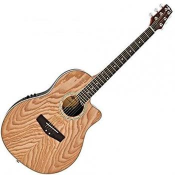 Deluxe Roundback Electro Acoustic Guitar by Gear4music Natural