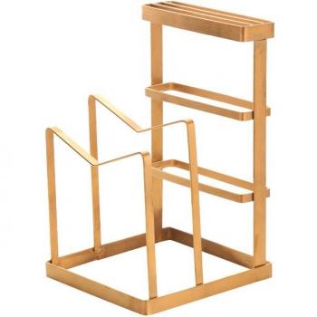 Stackable Cooking Utensil and Pot Lid Shelf