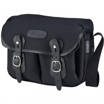 Billingham Small Black Canvas & Leather Camera Satchel