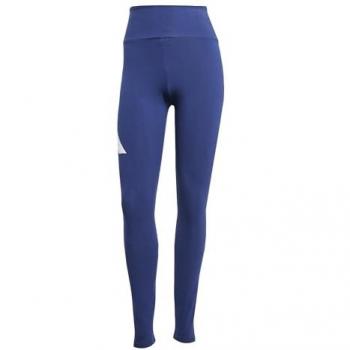 Leggings Adidas Big Logo in Cotone Blu Scuro e Bianco XL