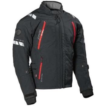 DANE Elling Veste de Moto Étanche Noir Rouge 60 cm