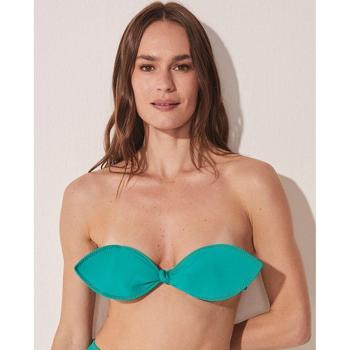 Top de bikini liso con relleno de Agua de Coco