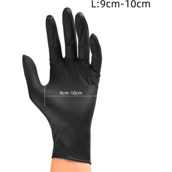 10 Paar Nitril Einweg-Handschuhe schwarz, für Arbeitssicherheit, ungiftig