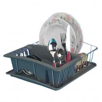 Escurridor para Fregadero Metaltex Gris (35 x 30 x 11 cm)