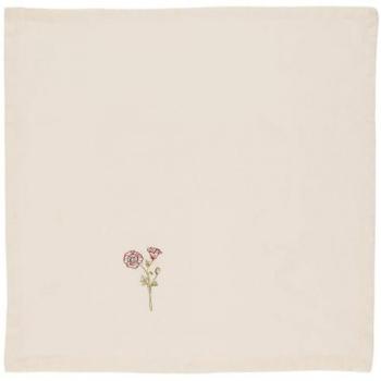 Mohnblumen‑Flora Stoffserviette von Ib Laursen – 40 x 40 cm, beige