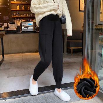 Pantalones deportivos de maternidad de terciopelo