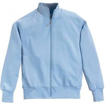 M‑Größe Herren Sweatjacke „College“ HAKRO – 606, Ice Blau