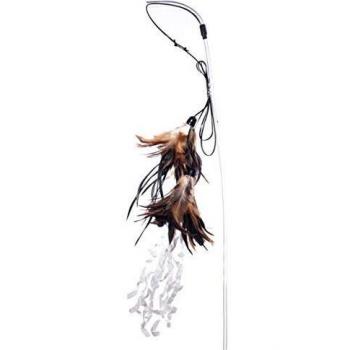 Spilla Purrfect Crunch VEE piuma naturale chiara flessibile giocattolo interattivo felino