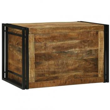 Cassa di Conservazione VidaXL 80x50x50 cm – Legno Grezzo Manga & Metallo