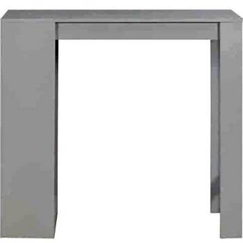 Bar Table with Shelf White 110x50x103 cm