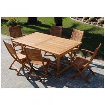 Tavolo Texas Legno Eucalyptus 180/260 x110 cm