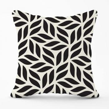 Black Contemporary Abstract Cushion – 45x45 cm (WRT Ltd)