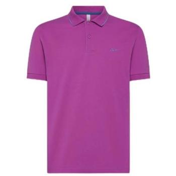 Sun68 Polo in cotone con mini logo Rubino Taglia L