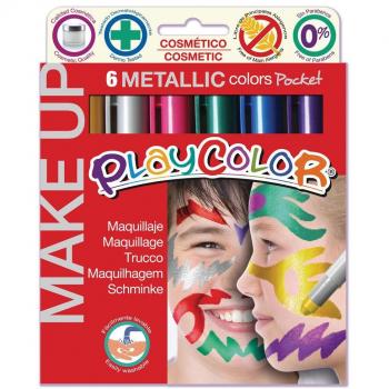 ESTUCHE 6 COLORES MAQUILLAJE PLAYCOLOR POCKET METALIC
