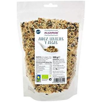 Arroz, lentejas y algas bio Algamar 500g