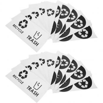 Dustbin Labels 20PCS Set Round Recycling for Garden Waste