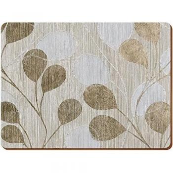 EcoLeaf Home: Manteles Individuales de Madera Marrón, Reverso Corcho, 4 unidades