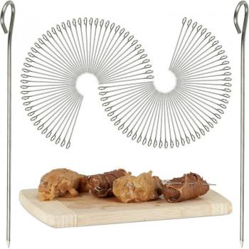 Relaxdays Pinchos Grill 11 cm en Acero Inoxidable – Pack de 100