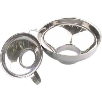 2 Pcs Stainless Steel Wide Mouth Funnel for Beans