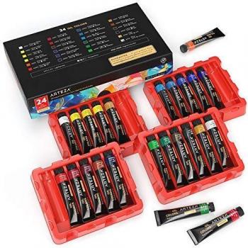 Arteza Profi-Ölpalette – 24 Farbtuben, 12 ml