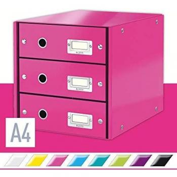 Leitz Drawer Cabinet, 3 Drawers, A4, Click and Store Range 60480023