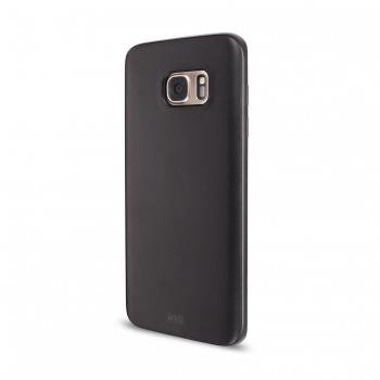 Galaxy S7 Edge TPU‑Cover – Schwarz, matte Oberfläche, reflektierender Rahmen
