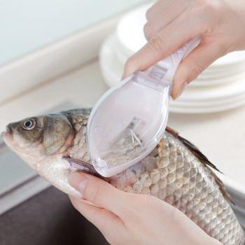 Fish Scale Scraper Brush with Peeling Knife