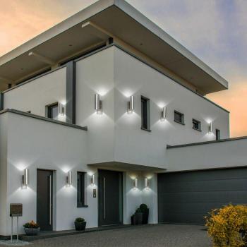 10er Set Fassadenleuchten mit Bewegungs-Sensor