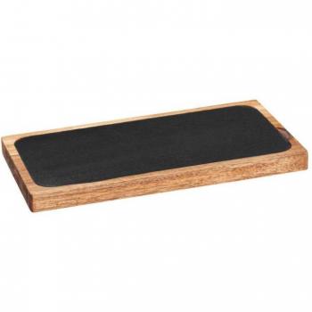 Tagliere da portata in legno di acacia con ardesia estraibile
