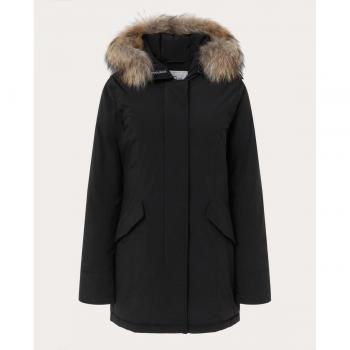 Woolrich Women's Luxury Arctic Raccoon Parka, Black, Size L