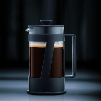 Bodum 10883-01 Créma : cafetière à piston, 8 tasses, 1 L, noir