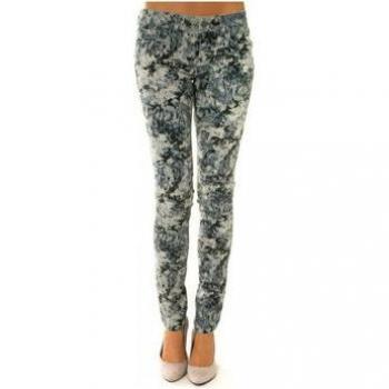 Pantalon Slim à Imprimé Gris de Les Ptites Bombes