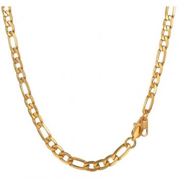 Homme Collier Plaqué Or 55 cm – Série Figaro PROSTEEL