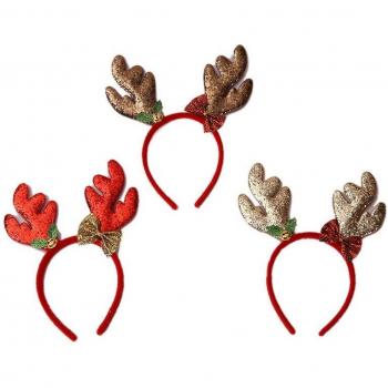 Diadema de Navidad con cuernos de reno