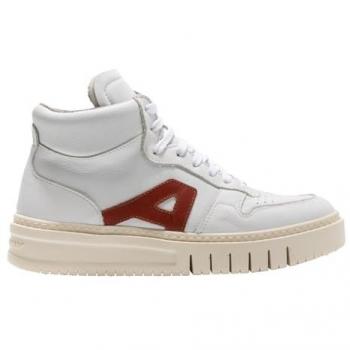 Unisex Belleville Baskets en Cuir Blanc 46 – Plat, Lacets, Décontracté