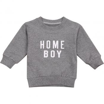 Sudadera de manga larga para bebés, algodón, letras estampadas, 0-24 meses