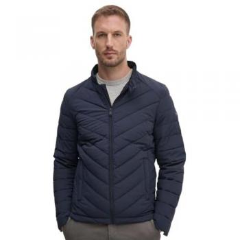 Piumino Guess Biker Blu Navy