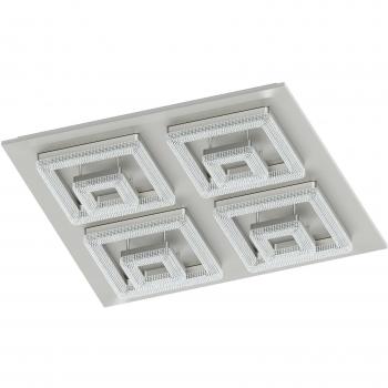 Fradelo Chrome and Clear Crystal Effect Metal Flush Ceiling Light