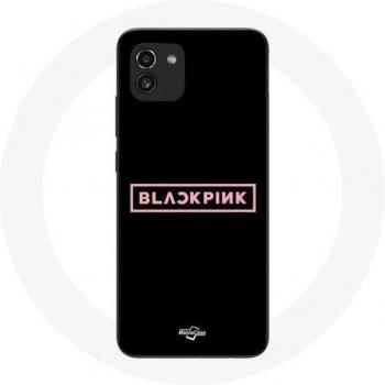 Custodia Protettiva Samsung Galaxy A03 Blackpink Logo Nero
