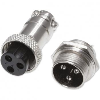 Connecteur Pollin 453552 (Embase femelle/mâle) – 3 pôles – Kit 1 – Référence D733472