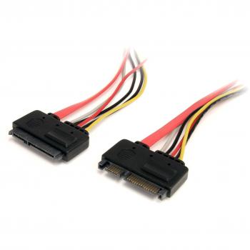 StarTech 12‑inch SATA Extension – 22‑Pin Power/Data, 1 Foot Length