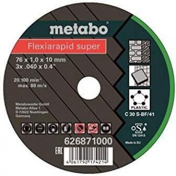 Disco abrasivo 76x1,0x10 mm METABO