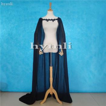 Châle en chiffon noir pour femmes