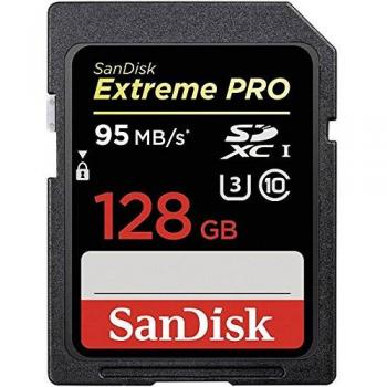 SanDisk 128GB Extreme PRO SDXC UHS-I Memory Card. C10, U3, V30, 4K UHD, SD Card