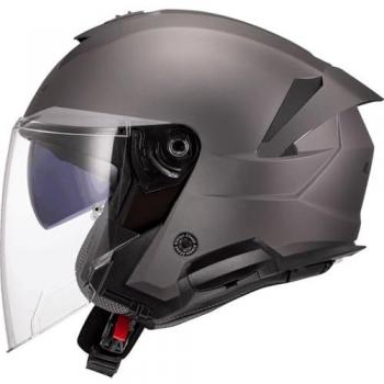 Casco Moto Jet LS2 OF618 VERSO II SOLID Titanio Opaco taglia XL