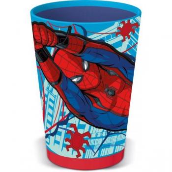 Vaso de plástico antivuelco Spiderman 370ml