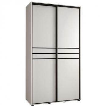 Armadio Scorrevole Bianco/Nero Davos 10 130x235x60 cm