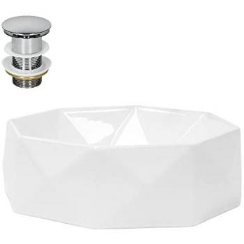 Bianco Brillante Lavabo Ceramico 42x13,5