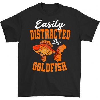 Hishark T‑shirt Noir Poisson Rouge M
